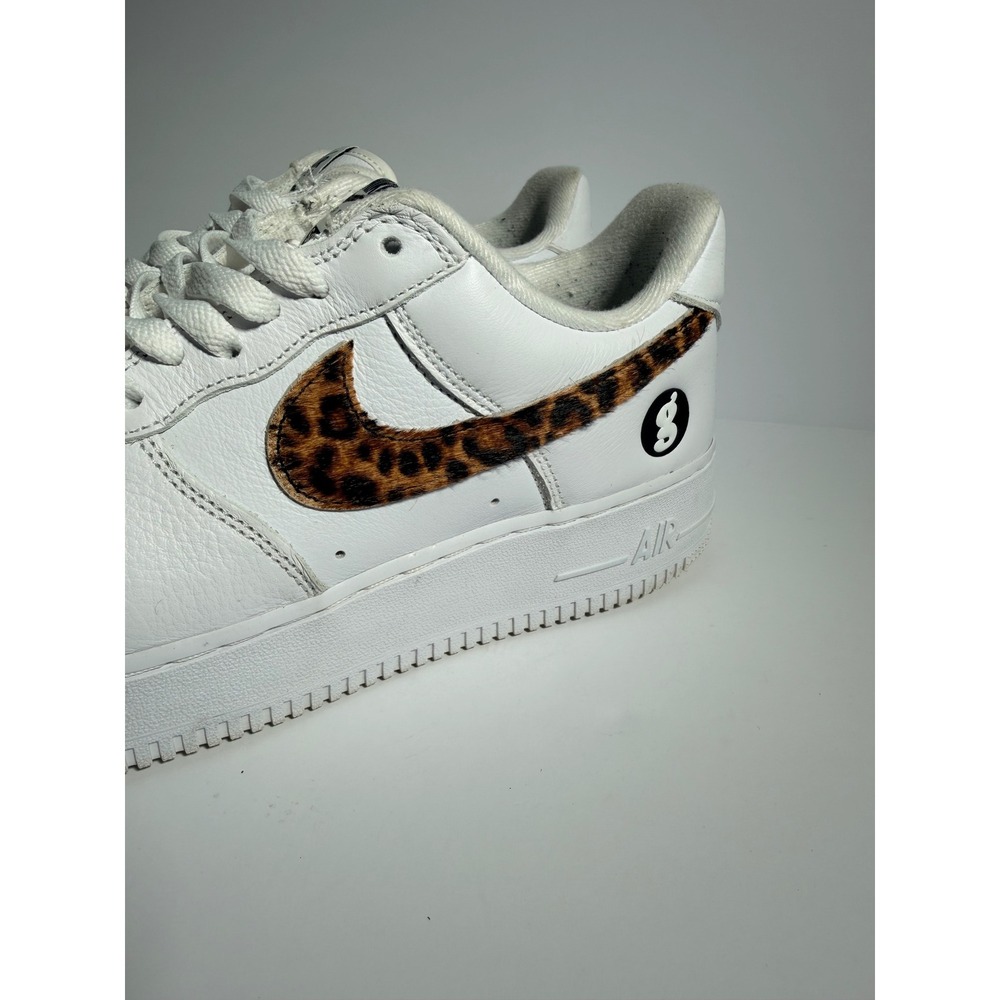 Nike Air Force 1 Low Supreme Goodenough Mens Size 9 White Leopard CU9225-100 - Picture 2 of 8